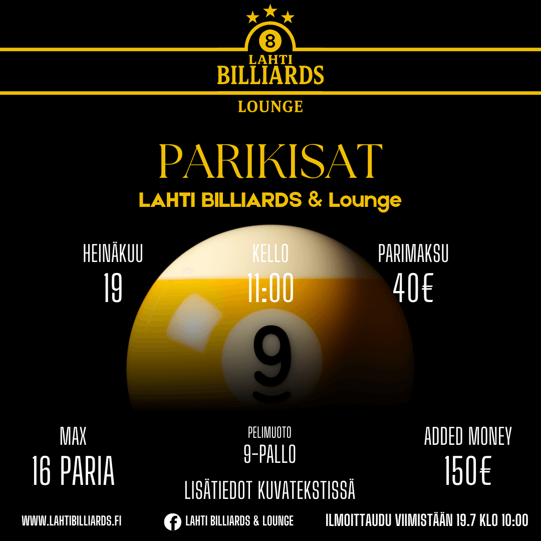 Lahti Billiards Parikisat